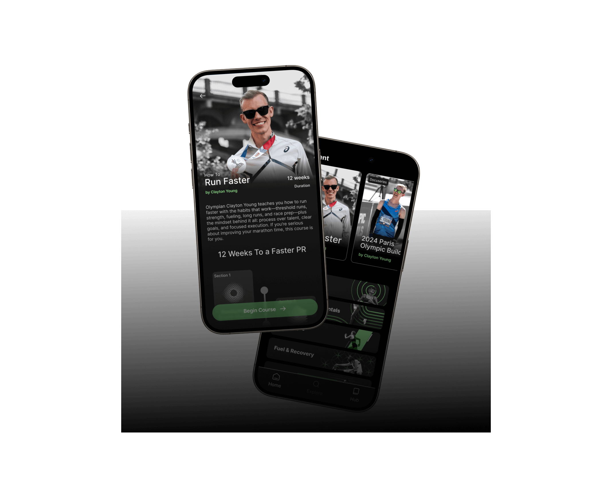 Example of accomplice app showing course and content