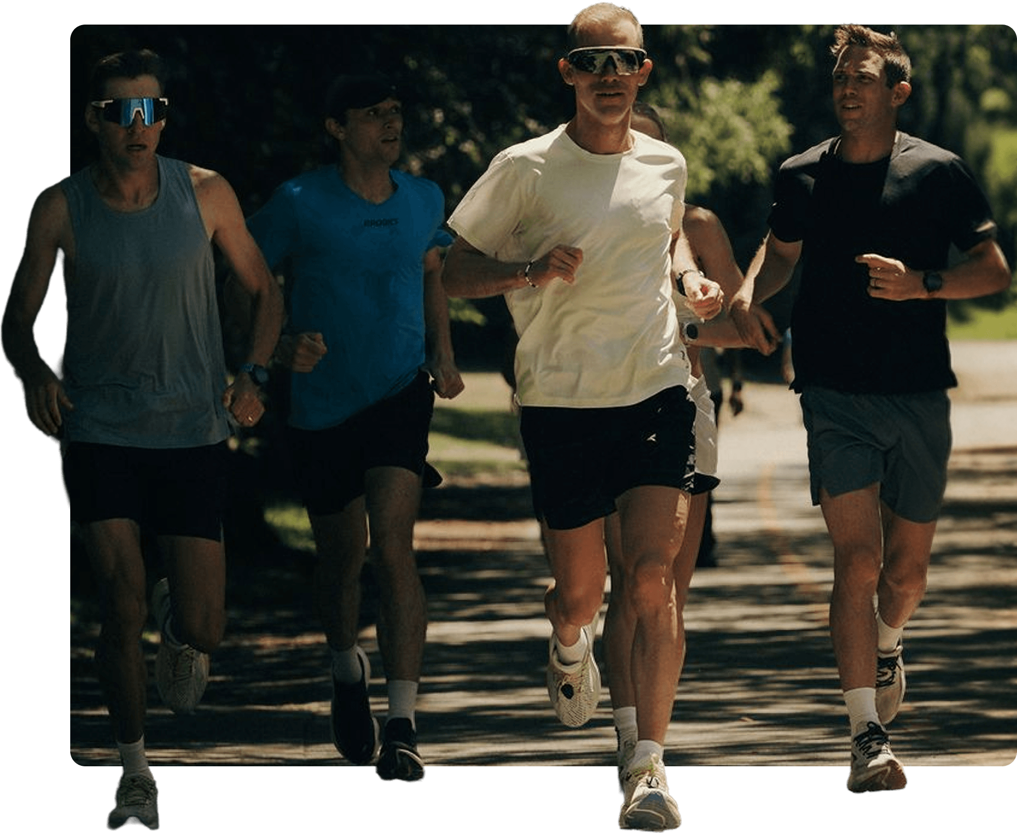 Runners training together